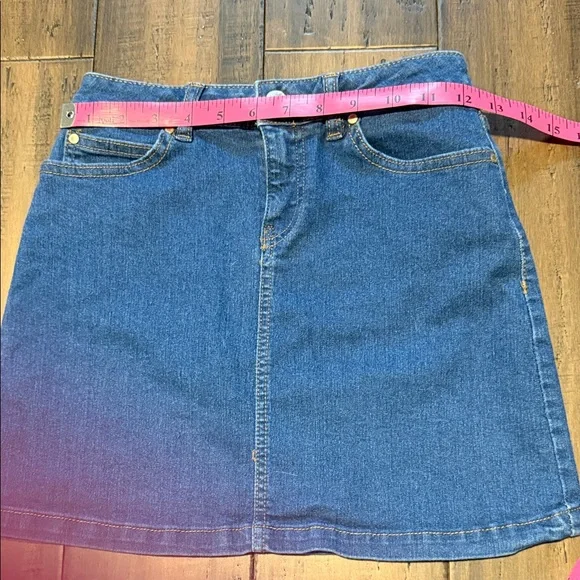 Classic Blue Denim Mini Skirt - Kids - Picture 9 of 10
